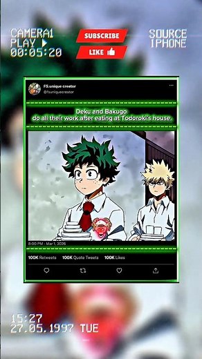 Deku and Bakugo do all their work after eating at Todoroki's house. #myheroacademia #mhaedit #deku