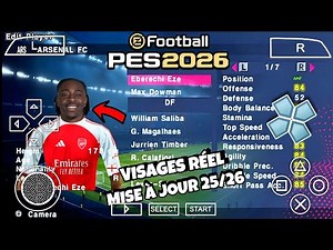 Télécharger eFootball PES 2026 PPSSPP ISO sans TEXTURES NI SAVEDATA Caméra PS5 Mise à Jour Complète