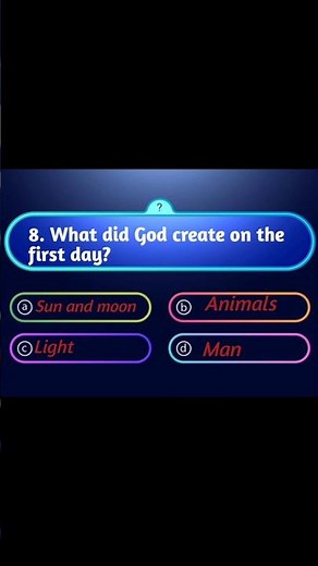 What Did God Create on the First Day? 😳 Day 1 of Creation… Do You Remember? 👀 | Bible Quiz
