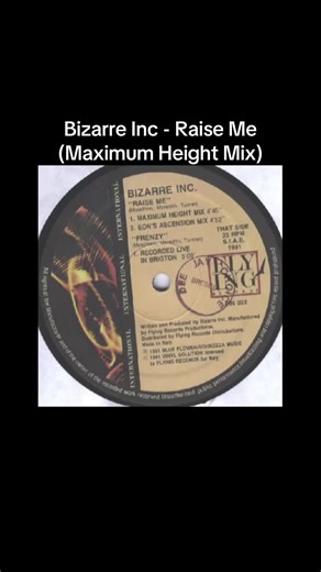 A rare remix Bizarre Inc - Raise Me (Maximum Height Mix) #oldskool #rave #90s