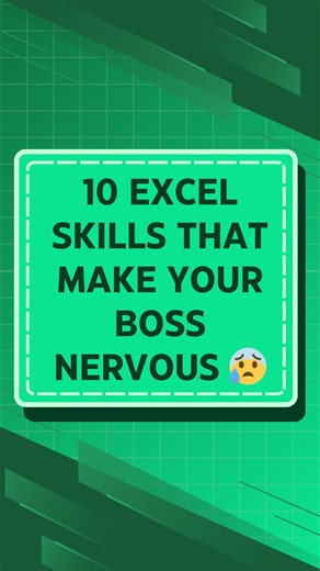Grant Huang on Instagram: "just comment “JOIN” below to become dangerously good at Excel ⤵️ 10 Excel skills that make your boss nervous 😰 These aren’t just “nice to know” skills…They’re the ones that turn you into the person everyone depends on: • Pivot Tables • XLOOKUP • Pivot Charts • Quick Analysis • Flash Fill • Conditional Formatting • IF Formulas • Auditing Formulas • ChatGPT for Formulas • AI Dashboards Learn these and suddenly your boss thinks you’re a wizard. If you want me to show you