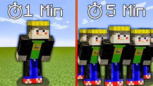 "Minecraft, But I Get Cloned Every Minute—Infinite Me"