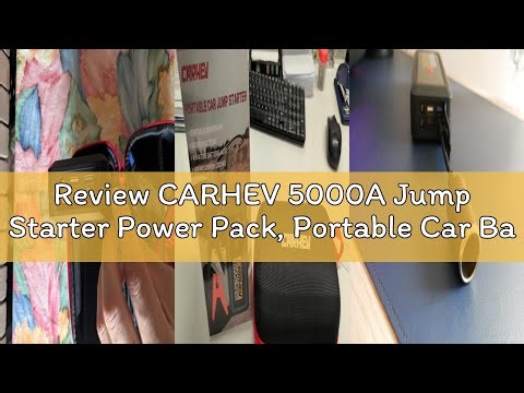 Review CARHEV 5000A Jump Starter Power Pack, Portable Car Battery Booster Jump Starter (up to 8.0L G