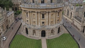 View of Radcliffe Camera from University Church of St Mary, Oxford, Oxfordshire, England, UK, Europe