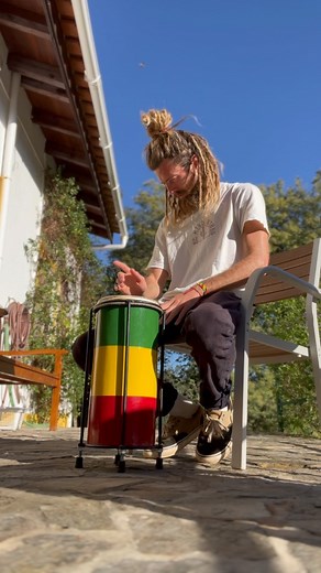 The Nyabinghi drumming is an ancient rhythm, the rhythm of the heart beat. The first vibration that we can feel in our mothers womb. As we play this rhythm we also chant internally ‘Do Good’ this helps us to focus and remember to always keep company with righteousness, with the sacred, the Most High. Ras Tafari has been like a father to me, always guiding me and showing me the path of love and service. He gave me strength in times of weakness, gave me courage to not be afraid of what others may 