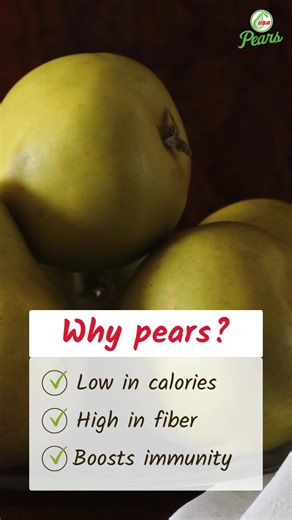 🍐 Why Pears? Because they’re low in calories, high in fiber, and a natural immunity booster! 🌿💚 The perfect fruit for everyday wellness. ✨For more details, click the link below https://www.usapears.org/pear-nutrition/ #USAPears #USAPearIndia #Pears #Fruit #Nutrition #Health #Antioxidants #PearsEveryday #PearPower #FiberRich #ImmunityBoost #SmartSnacking #EverydayWellness #EatWellLiveWell | USA Pears - India