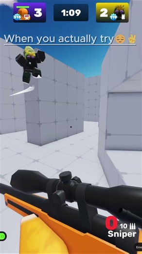 When you actually try😔✌️| #roblox #rivals #trend