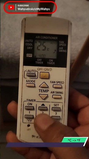 How to change temperature unit on Panasonic Aircond remote control