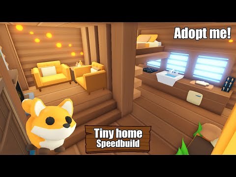 Building a Log cabin TINY HOME in Adopt me! Roblox