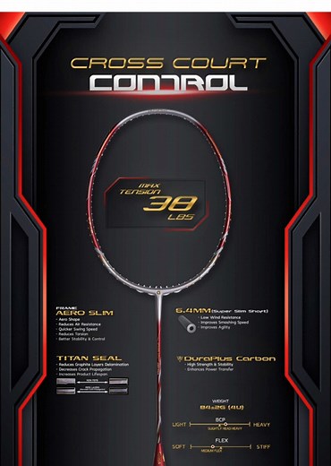 Apacs Cross Court Control Badminton Racket