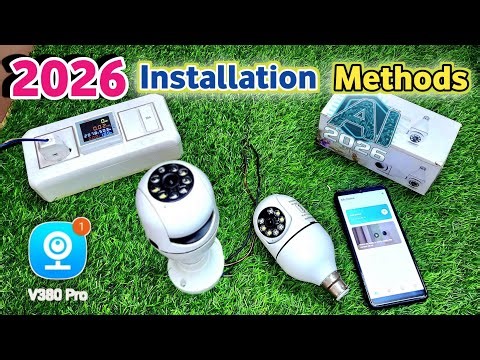 Install Guide Pt Bulb Camera 2026 Methods | How to Install PT Bulb Camera with V380 pro App #ptzcam