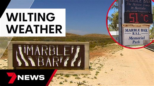 Temperatures are soaring in a small town in far north Western Australia. Marble Bar is on track to break records this month, with the mercury only dropping below 40 degrees three times. 7NEWS at 6pm. More local news: 7news.com.au/news/sydney #7NEWS | 7NEWS Sydney