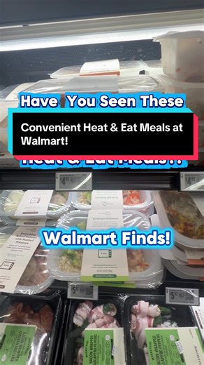 Have you seen these convenient heat & eat meals at Walmart?! Most are under $6.00 and there are multiple dishes, including Salmon and Pork Carnitas! #walmartfinds #food #easy