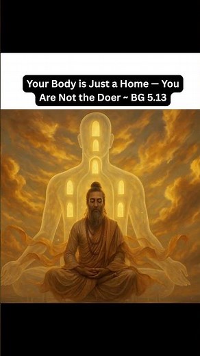 Your Body is Just a Home — You Are Not the Doer ~ BG 5.13 #bhagavadgita #sanatandharma #bhakti