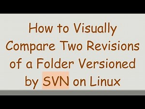 How to Visually Compare Two Revisions of a Folder Versioned by SVN on Linux
