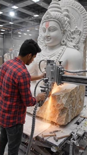CNC Machine Se Swaminarayan Bhagwan Ki Murti Kaise Banti Hai? | #Marble #Art #sorts