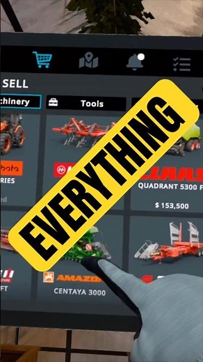 Everything in Farming Simulator VR