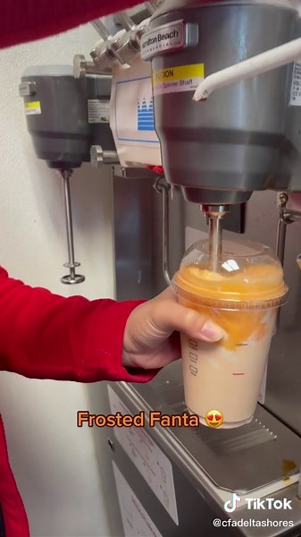Our frosted beverages are FANTA-stical! Stop by and order any kind of frosted beverage at our Delta Shores! 😋 #fyp #chickfila #iknowsomethingyoudont