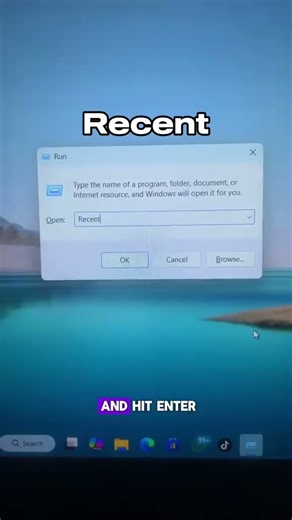 How to check the most recent files and apps on your pc