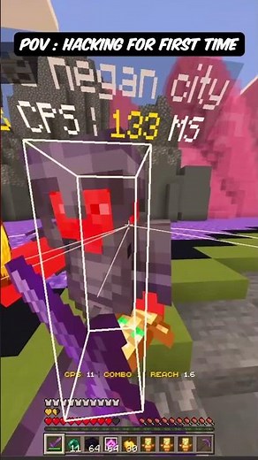 Using Horion Client on Zeqa Server #shorts #minecraft