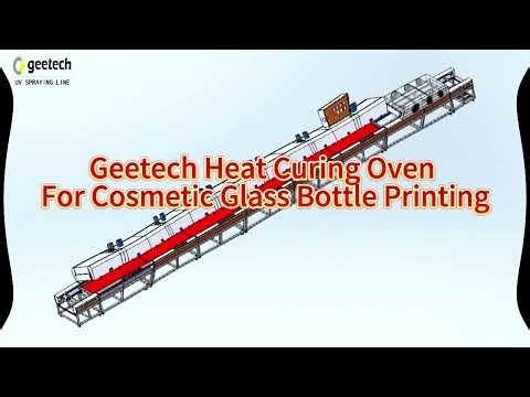 curing machine for screen printing Geetech Heat Curing Oven for Cosmetic Glass Bottle Printing