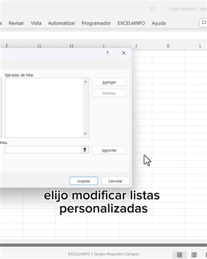 🔥 Crea tu propia lista personalizada en Excel. | EXCELeINFO