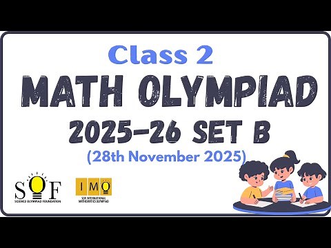 Class 2 Math Olympiad 2025 Set B | SOF IMO Class 2 Maths Olympiad Question Paper 2025-26 Set B