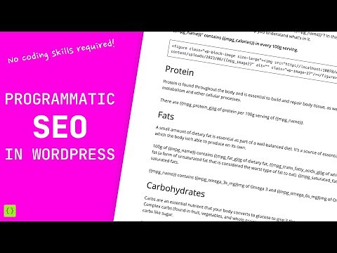 Building a Programmatic SEO Site in WordPress