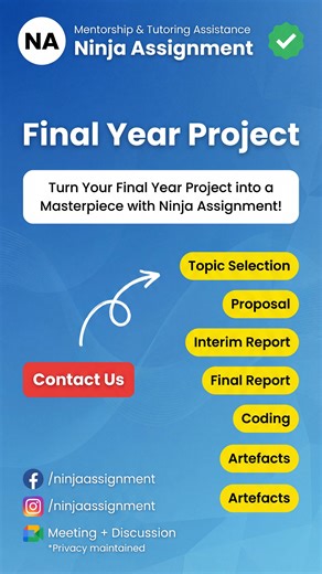 🌟 𝐆𝐞𝐭 𝐏𝐞𝐫𝐟𝐞𝐜𝐭 Assignments, Thesis & FYP 𝐃𝐞𝐥𝐢𝐯𝐞𝐫𝐞𝐝 𝐎𝐧 𝐓𝐢𝐦𝐞 – 𝐖𝐢𝐭𝐡 𝐄𝐱𝐩𝐞𝐫𝐭 𝐇𝐞𝐥𝐩! 📚 Ninja Assignment – Trusted Academic Support Since 2023 ✅ 𝐂𝐨𝐦𝐩𝐥𝐞𝐭𝐞 𝐒𝐞𝐫𝐯𝐢𝐜𝐞𝐬: Assignments | Coursework | Final Year Projects | Dissertation | Reports | Presentations | Thesis & Research Papers | Engineering & Medical Projects ✅ 𝐓𝐢𝐦𝐞𝐥𝐲 𝐃𝐞𝐥𝐢𝐯𝐞𝐫𝐲 Guaranteed ✅ 𝐓𝐮𝐫𝐧𝐢𝐭𝐢𝐧 𝐀𝐈 𝐑𝐞𝐩𝐨𝐫𝐭𝐬 Provided ✅ 𝐅𝐘𝐏 𝐒𝐮𝐩𝐩𝐨𝐫𝐭: Full help in documentat