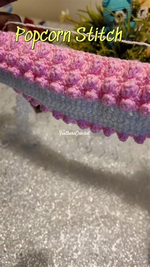 This Popcorn Stitch Is Going VIRAL 😍 | Easy Crochet #PopcornStitch#ViralCrochet#CrochetShorts