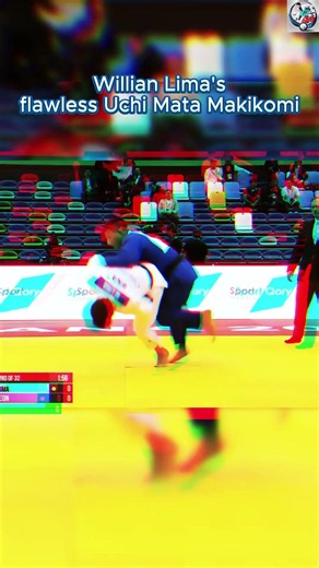 Willian Lima's Flawless Uchi Mata Makikomi: A Highlight Reel! 🥇 #shorts #judo