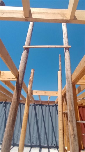 All the Viga columns are installed, All the floor joists are in place. Just a bit of straightening and adjusting before I move on to the outside walls. A small pat on the back would be appropriate! | Benjamin Jaffe