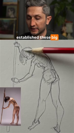 Fundamentalist Artschool on Instagram: "Figure back view is hard? A lot of artists find the back view to be harder to draw. The anatomy, muscles and bones just seem to be more difficult compared to the front. Watch this reel to learn how to make it more manageable. Follow for daily art fundamental reels. #artfundamentals #artclass #drawingpractice #artschool #draweveryday #arteducation #howtodraw #artistproblems #figuredrawing #gesturedrawing #onlineartclass"