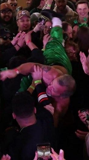 crowd surfing leprechaun #chicago #party #funny