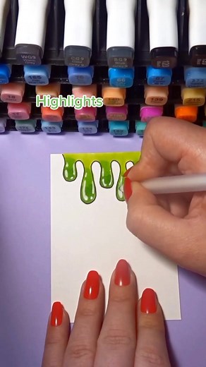Drawing Tutorial: How to Create Green Slime Art