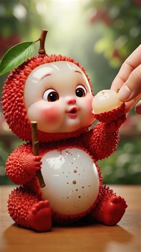 Baby First Time Eating Lychee 😍 You’ll Love This!#viralshorts#youtubeshorts#ai
