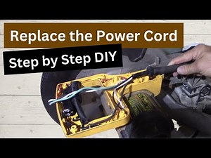 How to REPLACE a POWER CORD on a MITER SAW or other POWER TOOL (and ADD a GROUND WIRE)