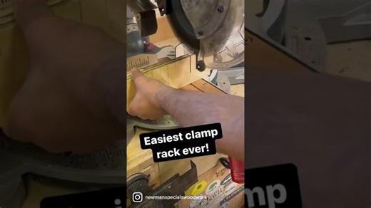 Easiest clamp storage rack ever! #woodworking #clamp #woodshop