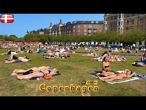 4k Islands Brygge Harbour Bath Beach | Copenhagen Denmark | Walking Tour #Sunbath