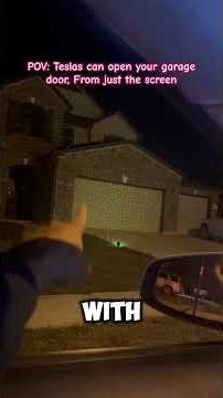 Teslas screen will open/close your garage door!