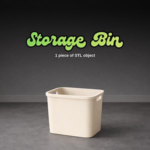 Storage Bin STL File for 3D Printing Minimal Plastic Organizer Basket Model - Etsy Australia
