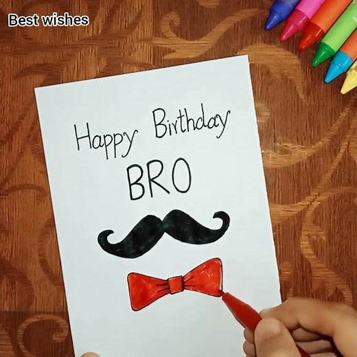 Easy Birthday drawing for Brother ||Happy birthday card for Brother ||Simple Greeting card #Shorts