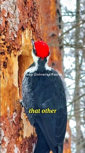🔨 The Living Hammer of the Forest | Pileated Woodpecker in Action! 🐦 #nature #bird #Forest #short
