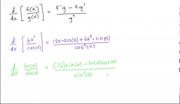 Quotient rule examples