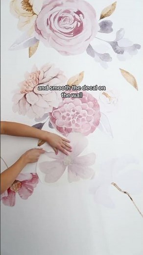 Watch Me Install Flower Wall Decals From Start to Finish In This Detailed Tutorial #diy #shorts