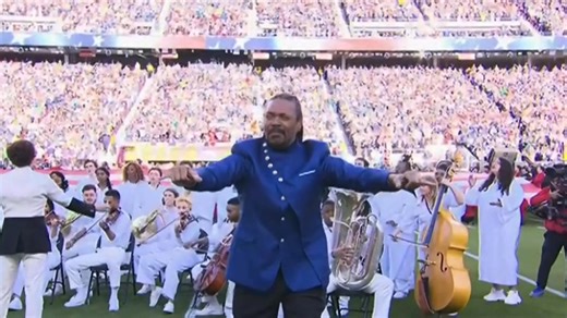 Fred Beam performs The National Anthem in American Sign Language at Super Bowl LX | Jon Urquhart