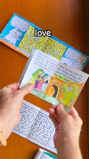 Easter Folding Surprise Activity Sheet #eastercrafts #foldingsurprise #maze #biblecraftsforkids