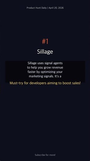 Product Hunt Top 3: Sillage, OptionV, Grale #Shorts
