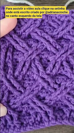 Ponto diagonal em crochê. A vídeo aula já está disponível!