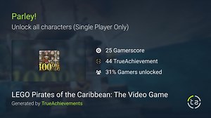Parley! achievement in LEGO Pirates of the Caribbean: The Video Game
